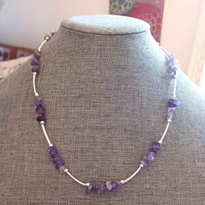 Amethyst Necklace Handmade - New Item (17"-20")